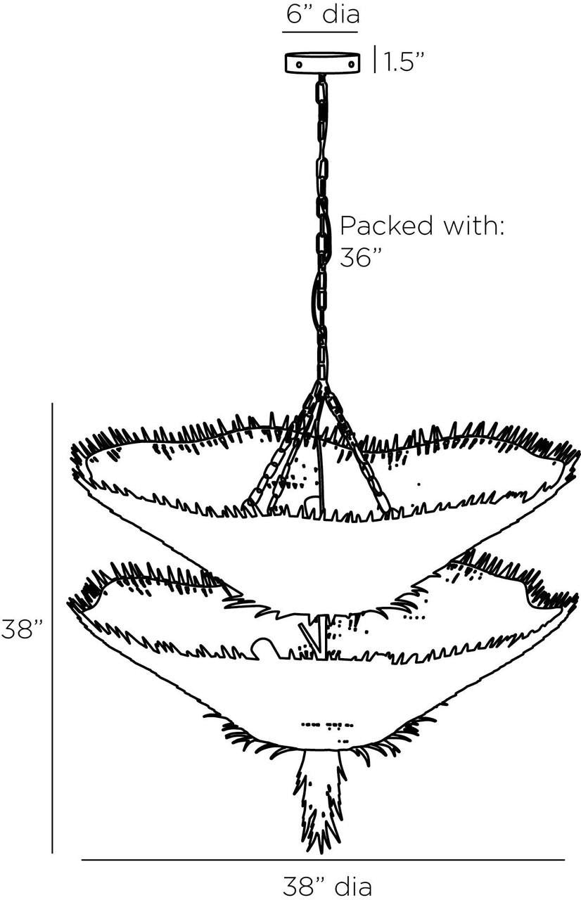 Clear Iron chandelier - Hollis Nest for dining room view 2