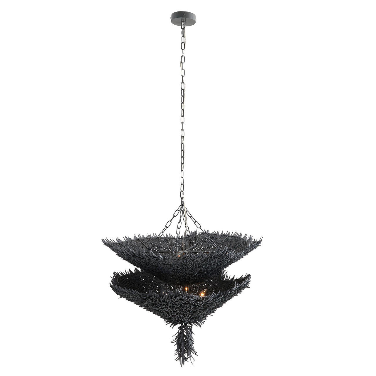 Clear Iron chandelier - Hollis Nest for dining room view 1