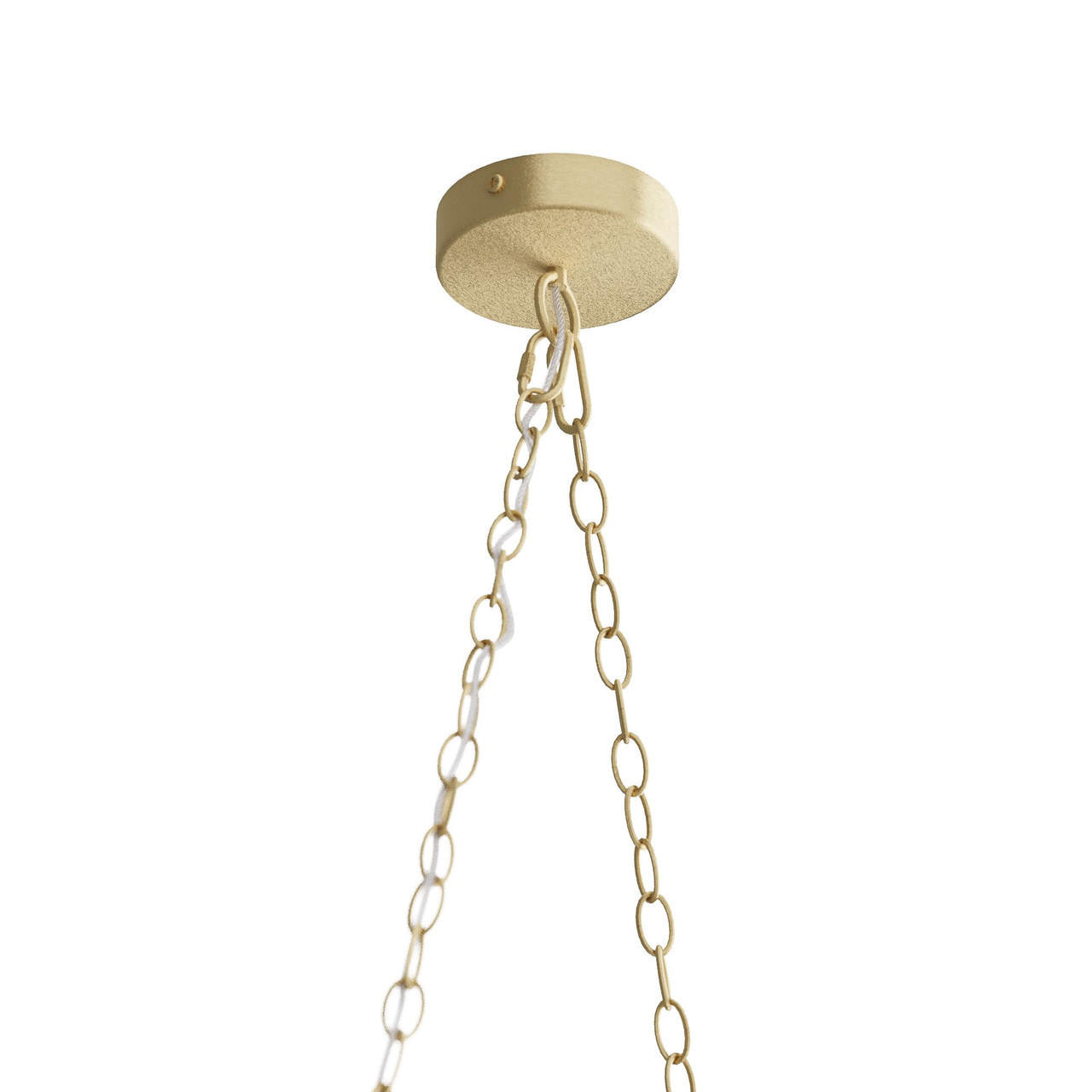 Antique Brass Wood Linear chandelier - Fiora Nest for dining room view 6