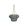 Antique Brass Iron Tiered chandelier - Dahlia Nest for dining room view 1