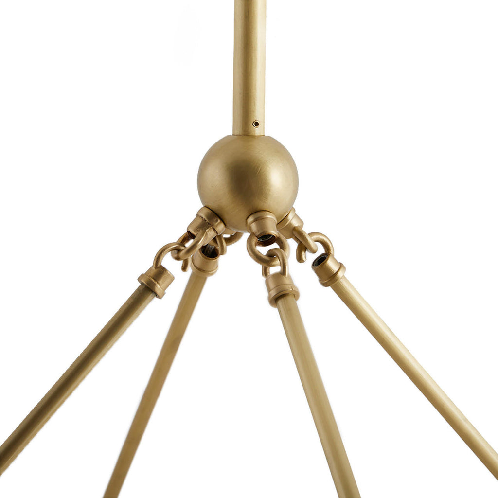 Antique Brass Glass Round chandelier - Linnea Nest for dining room view 7