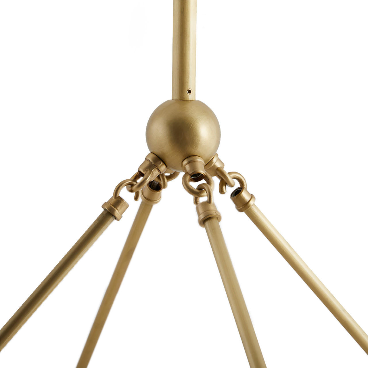Antique Brass Glass Round chandelier - Linnea Nest for dining room view 7