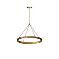 Antique Brass Glass Round chandelier - Linnea Nest for dining room view 1