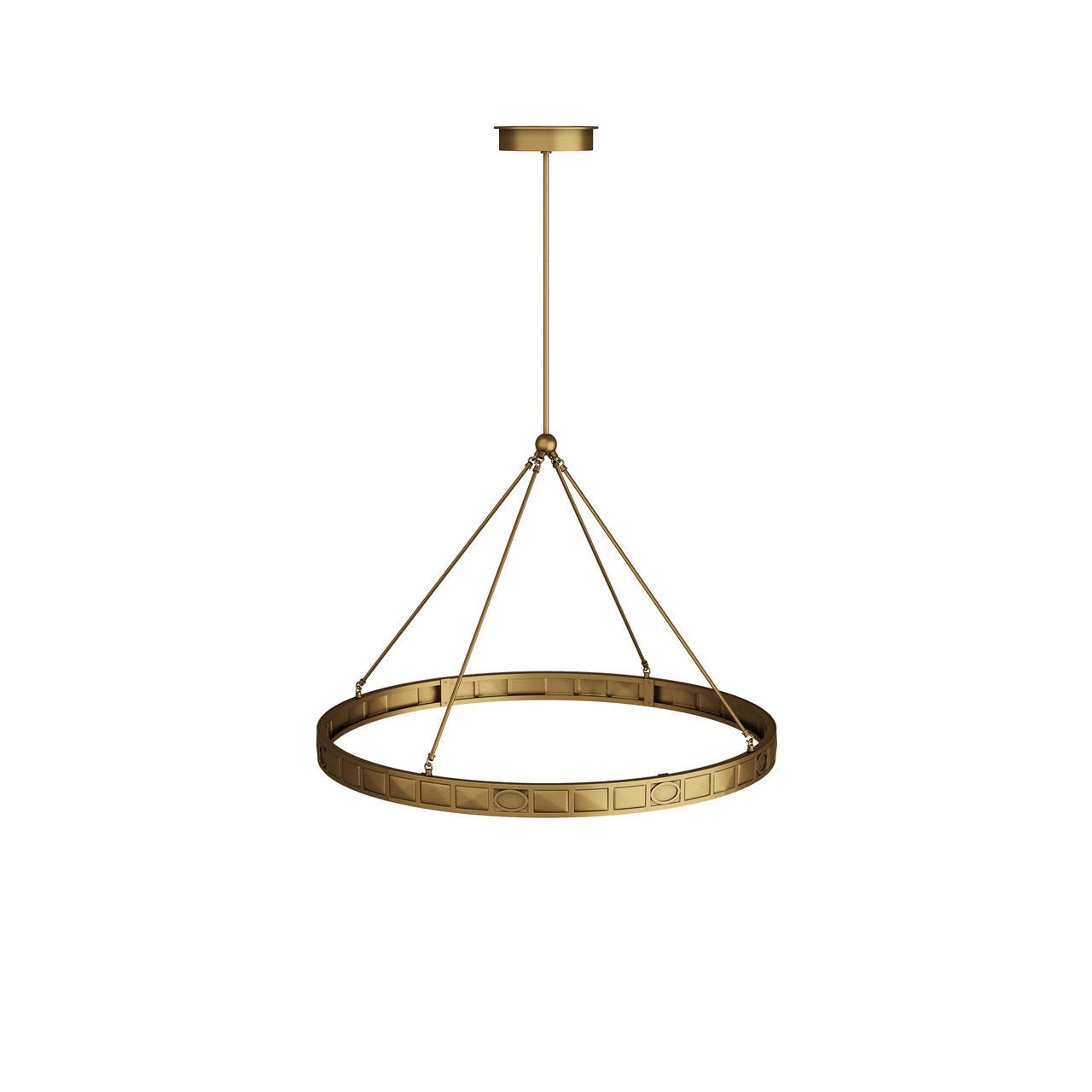 Antique Brass Glass Round chandelier - Linnea Nest for dining room view 1