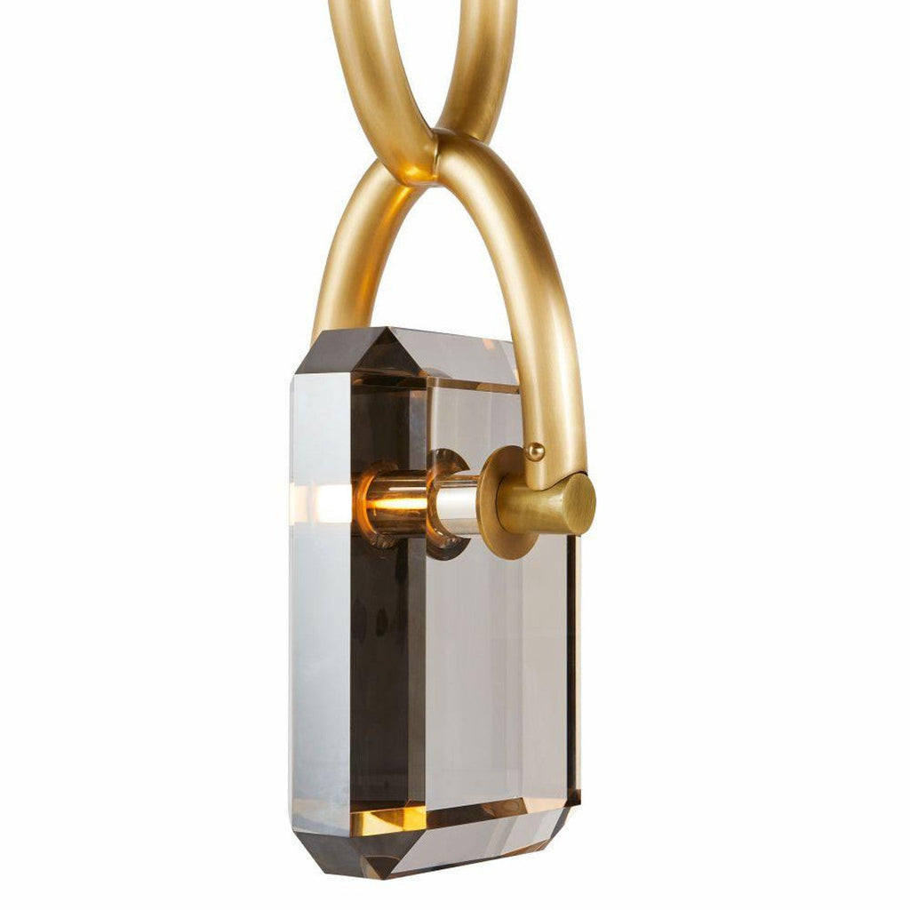 Sarella Pendant, 18-Light, Polished Stainless Steel, Clear Swarovski Crystal, 36"W (RS8349N-401S 1J2U8N)