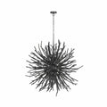 Black Wood Round chandelier - Onda Nest for dining room view 1