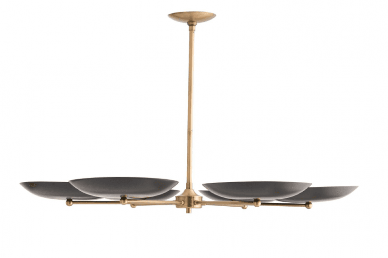 Antique Brass Brass chandelier - Hollis Meadow for dining room view 1