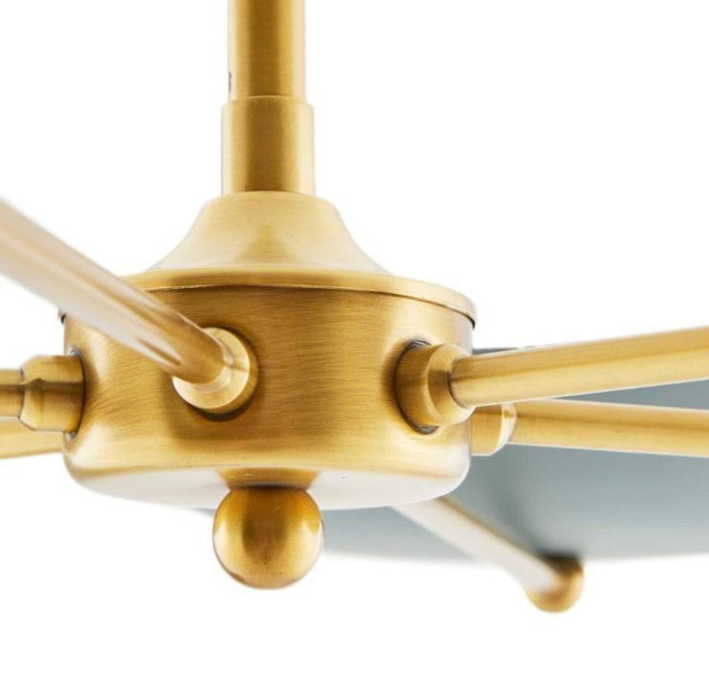 Antique Brass Brass chandelier - Dahlia Peak for dining room view 6
