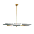 Antique Brass Brass chandelier - Dahlia Peak for dining room view 1