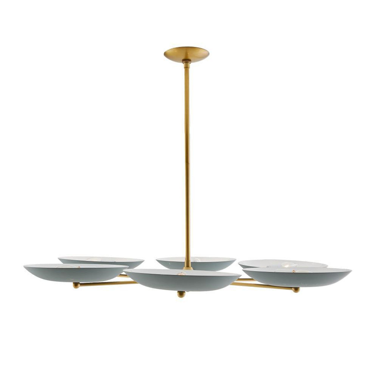 Antique Brass Brass chandelier - Dahlia Peak for dining room view 1