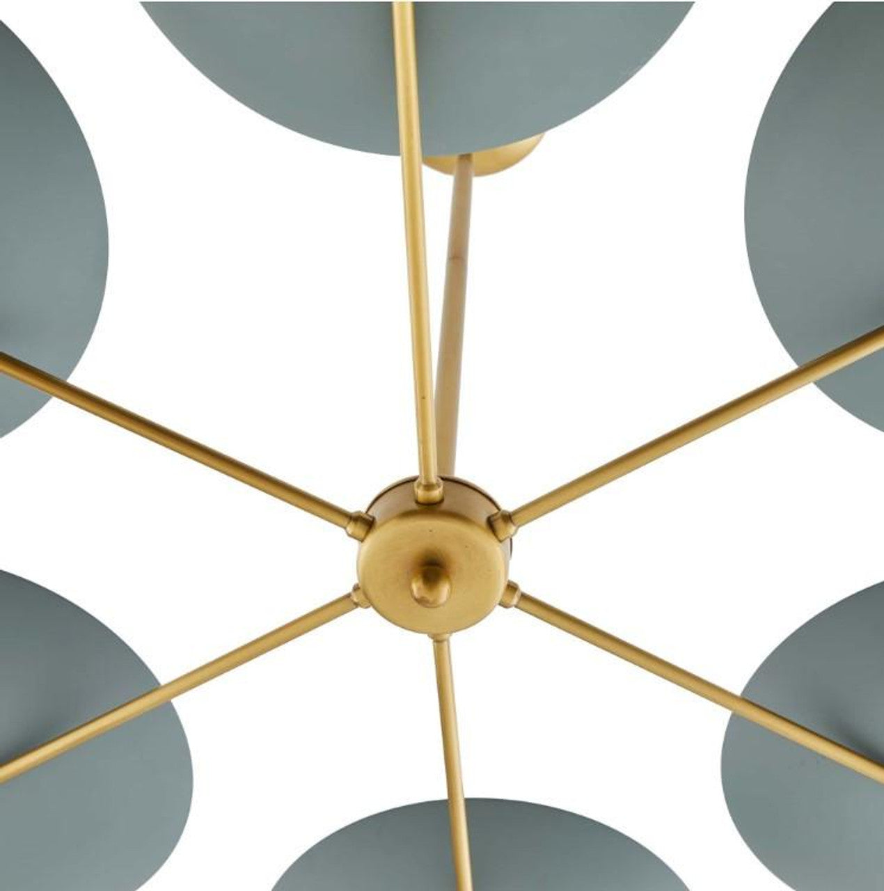 Antique Brass Brass chandelier - Dahlia Peak for dining room view 3