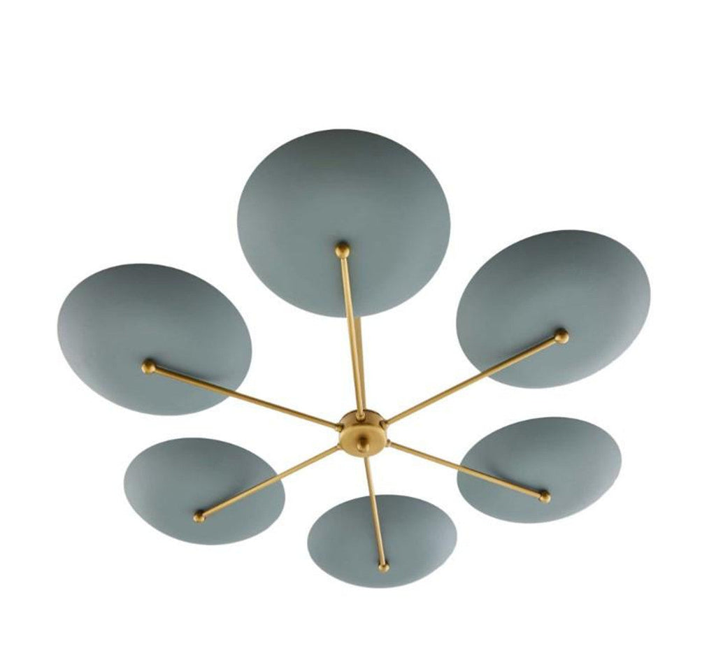 Antique Brass Brass chandelier - Dahlia Peak for dining room view 4