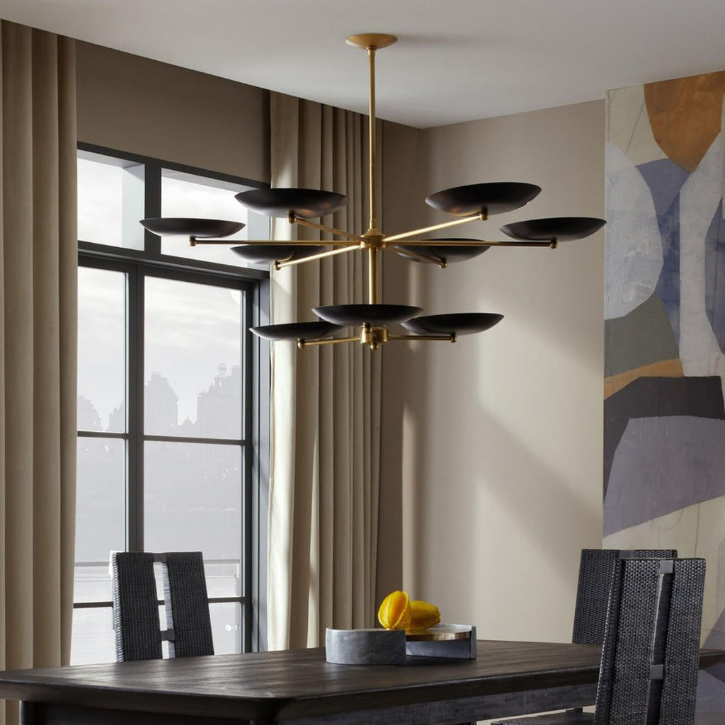 Antique Brass Brass Tiered chandelier - Nico Nest for dining room view 11