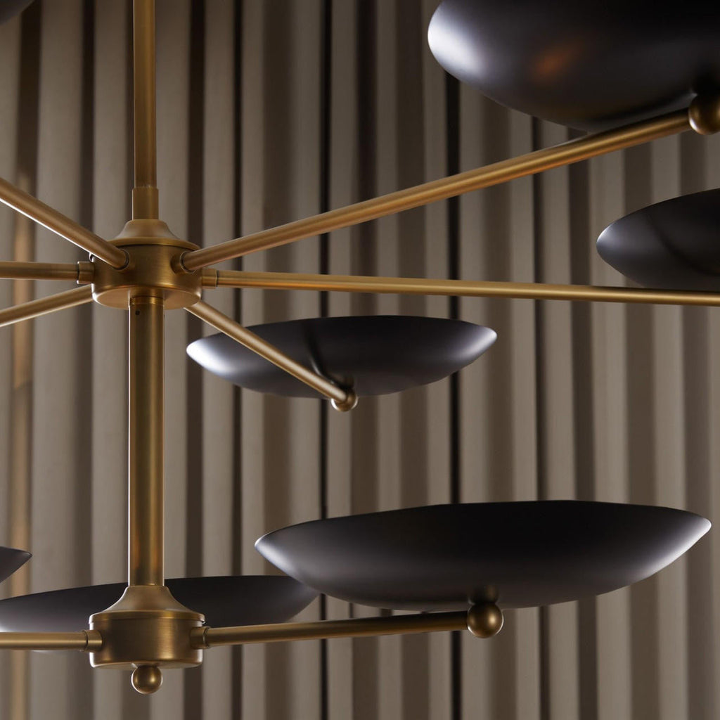 Antique Brass Brass Tiered chandelier - Nico Nest for dining room view 13
