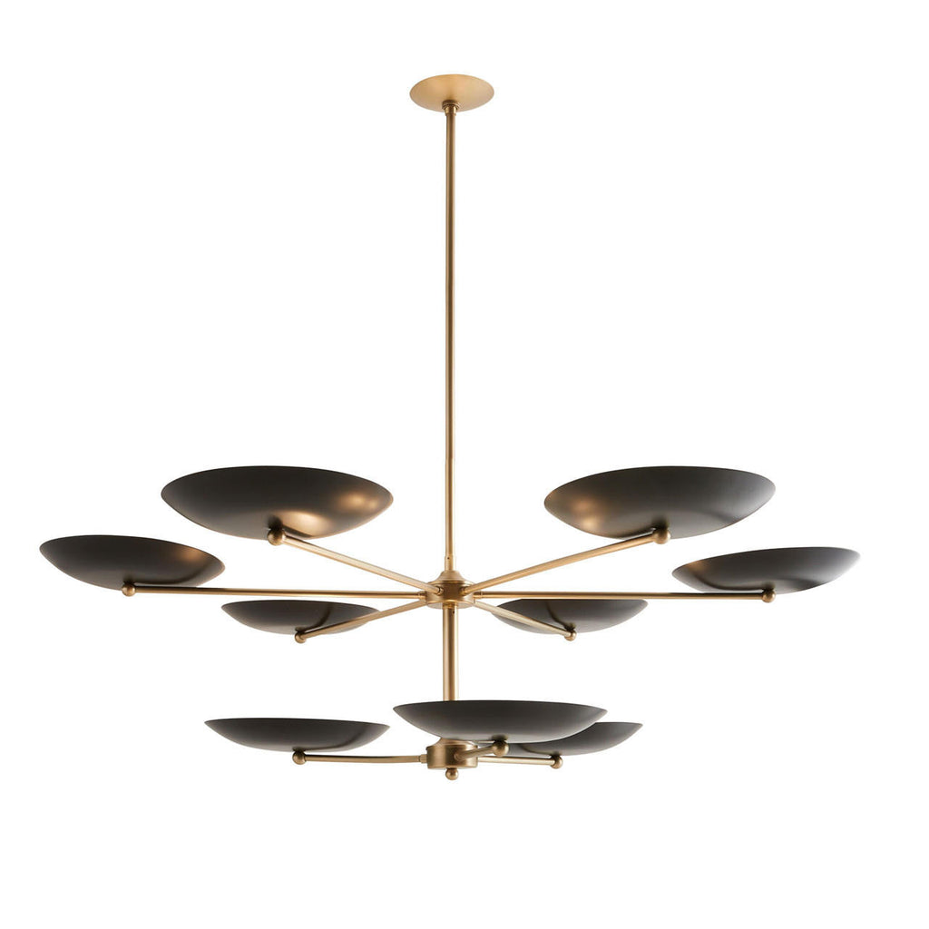 Antique Brass Brass Tiered chandelier - Nico Nest for dining room view 1
