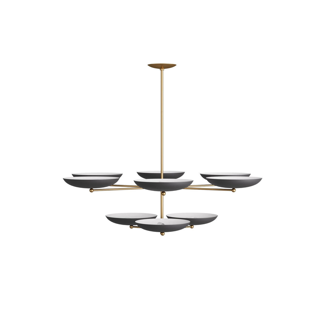 Antique Brass Brass Tiered chandelier - Nico Nest for dining room view 3