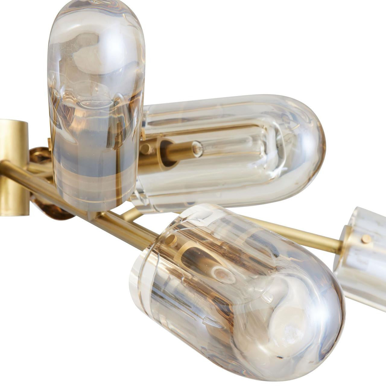 Antique Brass Crystal Candle chandelier - Viola Meadow for dining room view 4