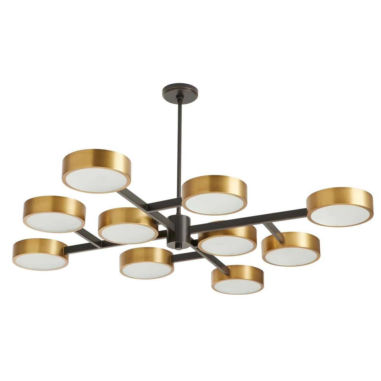 Antique Brass Glass Candle chandelier - Willa Meadow for dining room view 3