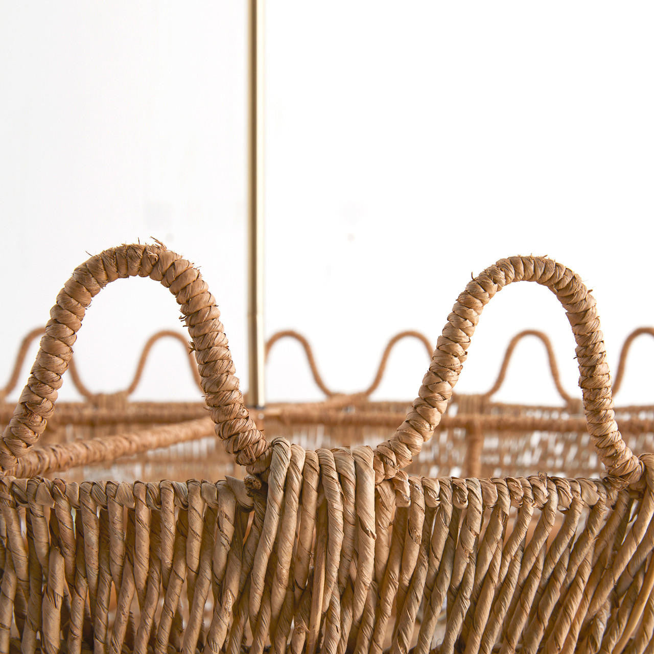 Antique Brass Rattan Round chandelier - Kairo Nest for dining room view 5