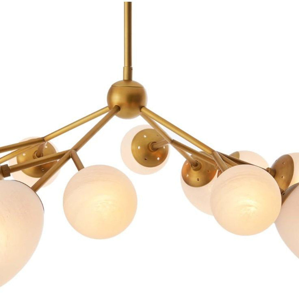 Clear Glass chandelier - Yule Peak for dining room view 3