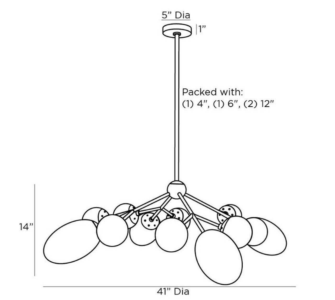 Clear Glass chandelier - Yule Peak for dining room view 6