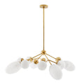 Clear Glass chandelier - Yule Peak for dining room view 1