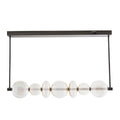 White Acrylic Linear chandelier - Alden Peak for dining room view 1