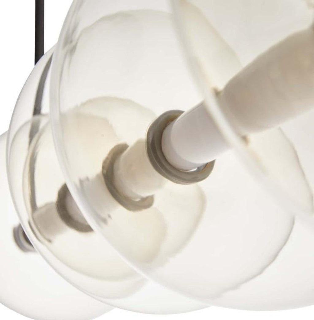 White Acrylic Linear chandelier - Alden Peak for dining room view 6
