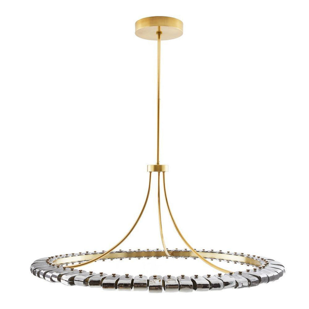 Antique Brass Glass chandelier - Willa Peak for dining room view 1