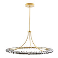 Antique Brass Glass chandelier - Willa Peak for dining room view 1