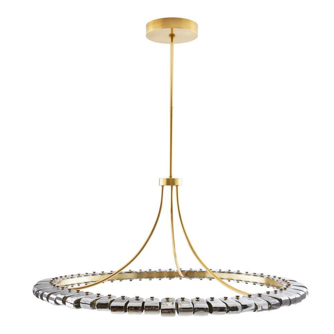 Antique Brass Glass chandelier - Willa Peak for dining room view 1