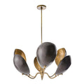 Antique Brass Brass chandelier - Thalia Peak for dining room view 1