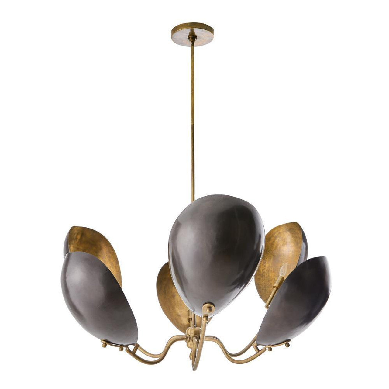 Antique Brass Brass chandelier - Thalia Peak for dining room view 1