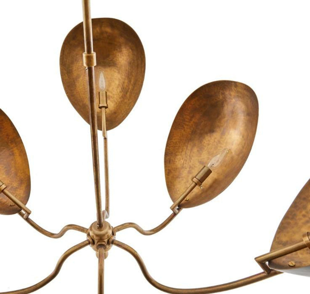 Antique Brass Brass chandelier - Thalia Peak for dining room view 5