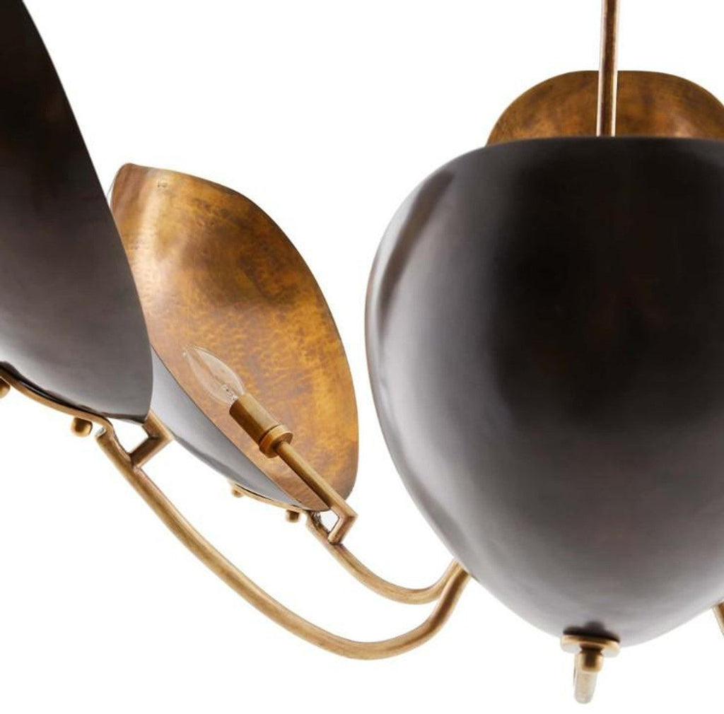 Antique Brass Brass chandelier - Thalia Peak for dining room view 3