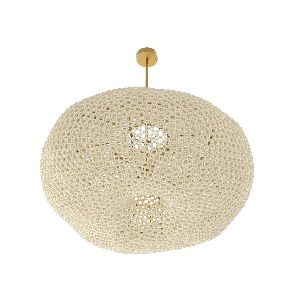 Antique Brass Wood Round chandelier - Rumi Nest for dining room view 5