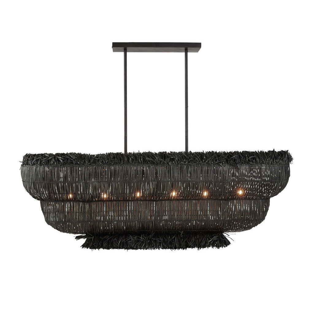 Black Iron chandelier - Evren Nest for dining room view 1
