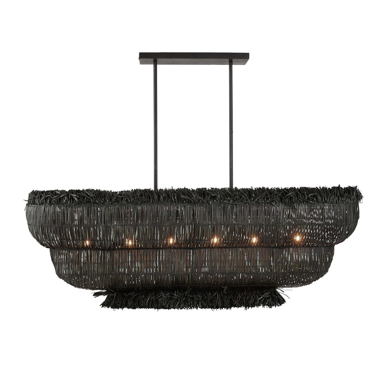 Black Iron chandelier - Evren Nest for dining room view 1