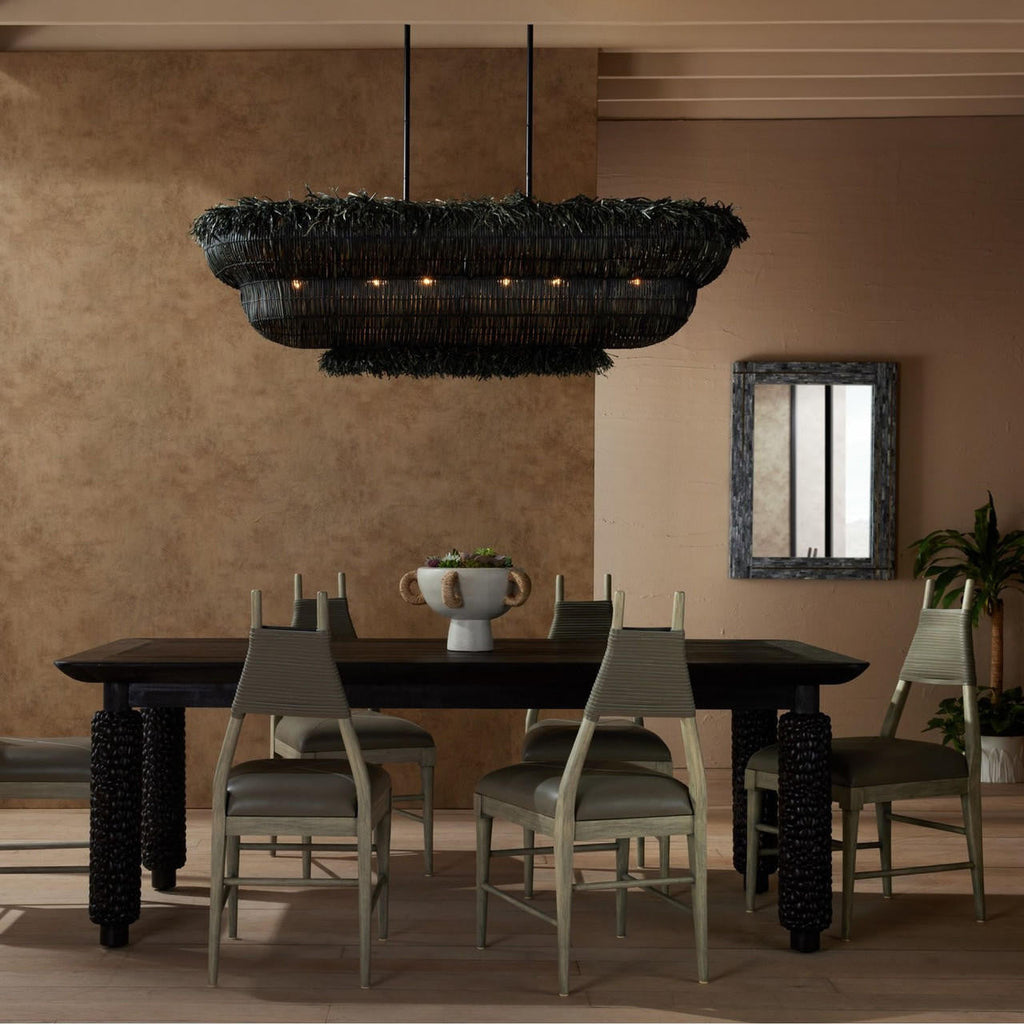 Black Iron chandelier - Evren Nest for dining room view 7