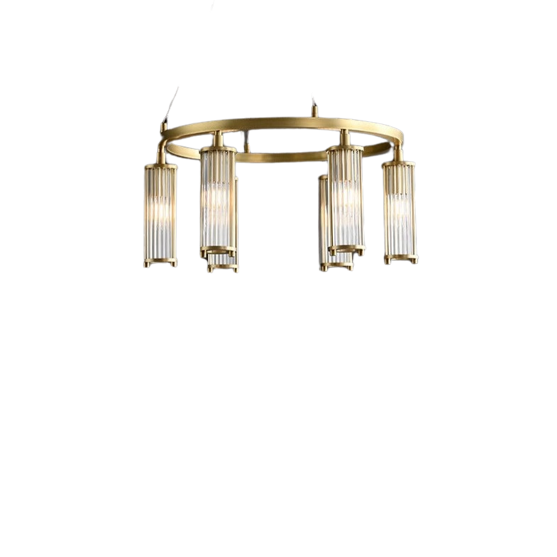 Copper Glass chandelier - Mira House for dining room view 6