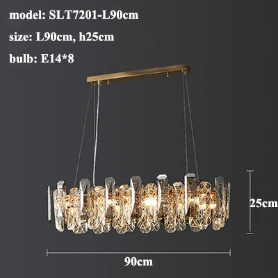 Crystal Round chandelier - Eden House for dining room view 8