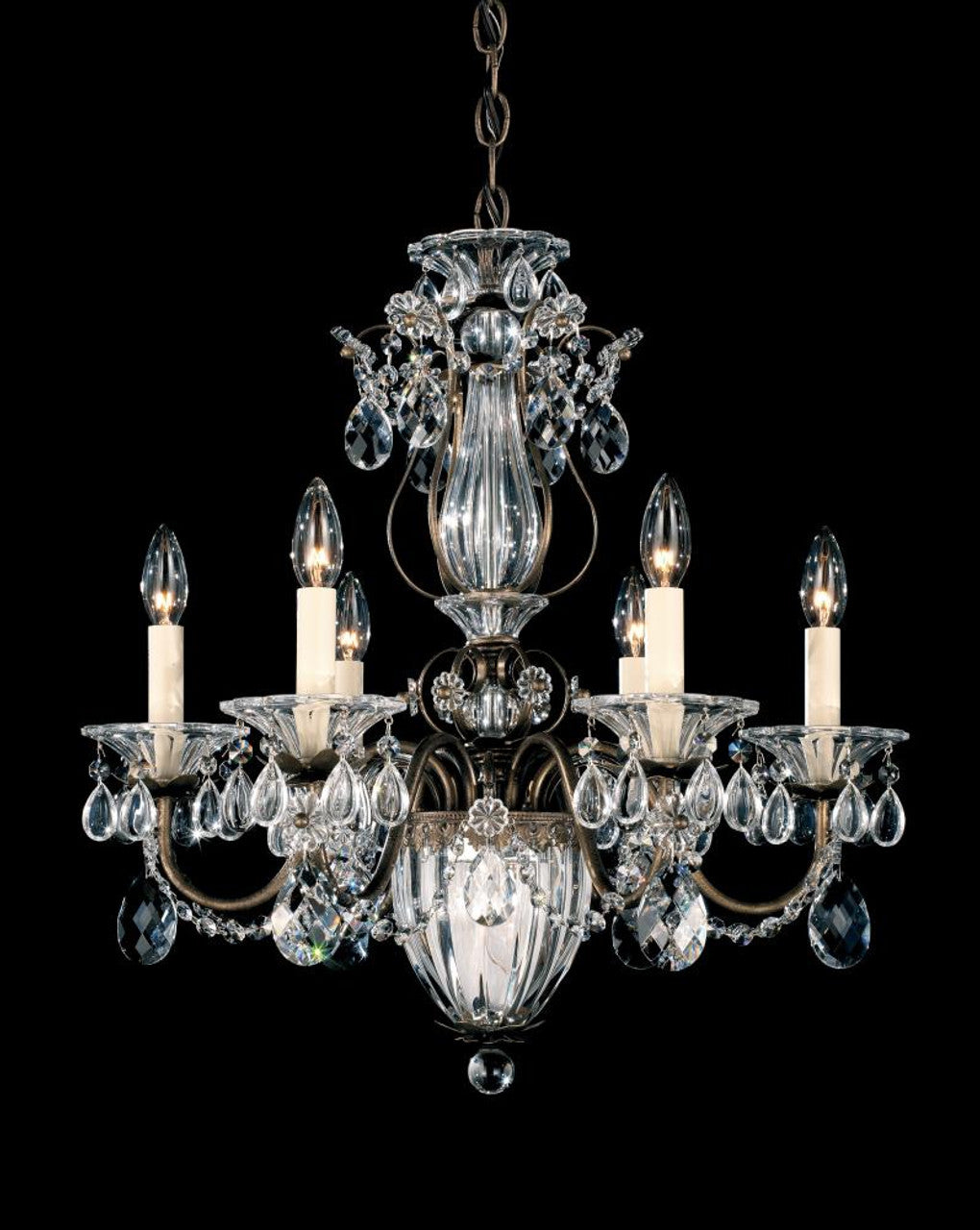 Brass Brass chandelier - Solene Mist for dining room view 2