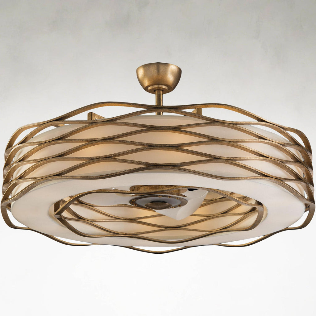 Gold Iron Linear chandelier - Selene Ray for dining room view 1
