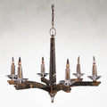 Antique Brass Crystal chandelier - Viana Stone for dining room view 1