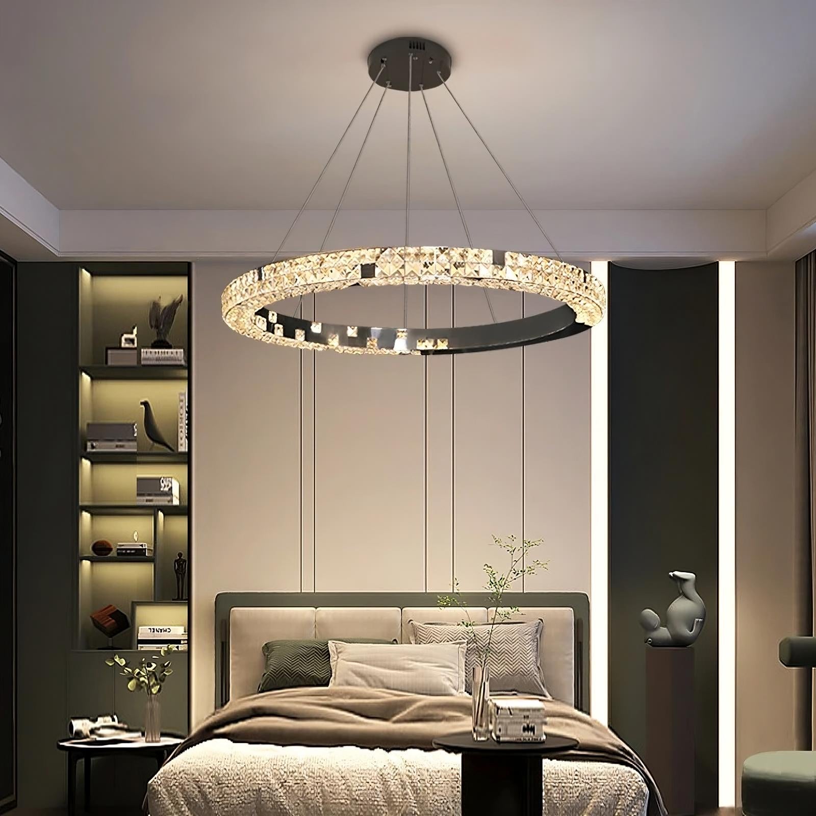 Black Crystal chandelier - Juno House for dining room view 2