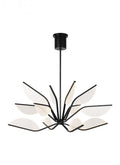 Matte Black Acrylic chandelier - Orion Arc for dining room view 1