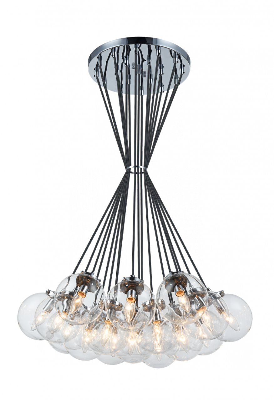 The Bougie Chandelier, 19-Light, Brass, Aged Gold Brass, 29.5"W (C63019AGCL 305UQ8A)