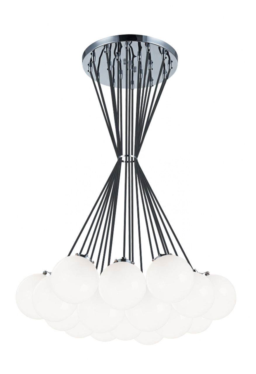 The Bougie Chandelier, 19-Light, Chrome, 29.5"W (C63019CHCL 305UQ8D)