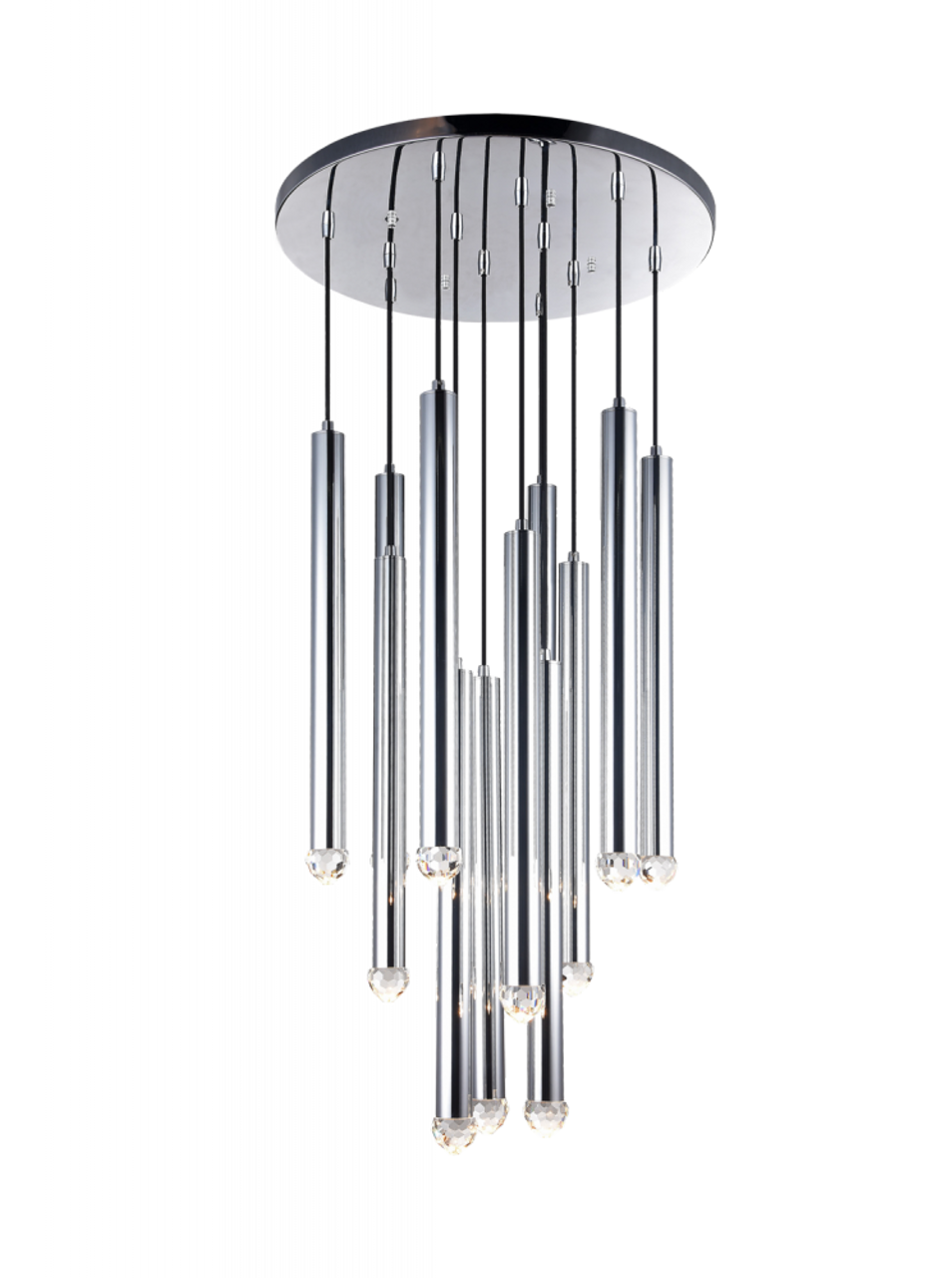 Particles Pendant, 12-Light, Brass, 38"W (C58212AGCL 305UR6J)