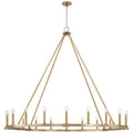 Aged Brass Brass Round chandelier - Talia Nest for dining room view 1